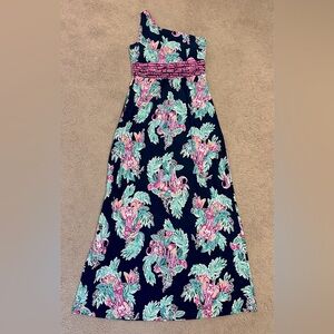 Lilly Pulitzer - L - One shoulder maxi dress